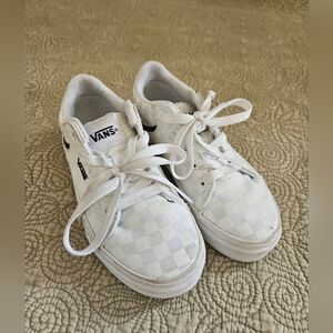 White Checker Vans "off the wall" youth 1